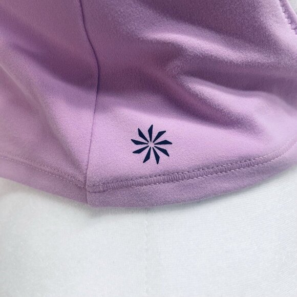 Athleta Crop Top Sz XL Elation Strappy V Neck Purple Impact Soft Lavender NWT - Picture 8 of 11